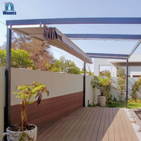 Pergola rétractable, auvent de toit motorisé pliant, auvent imperméable en tissu, toit rétractable pour patio