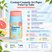 Tube en carton personnalisé pour déodorant solide, parfum solide, baume à lèvres, soins de la peau, emballage cosmétique OEM
