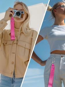 Premium Leather <b>Wristlet</b> Keychain Multi-Purpose Anti-Lost Key Holder Nylon Metal for Buckle for Phones Polyester - Product Image 6