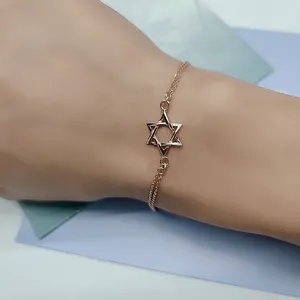 925纯银珠宝手链大卫魅力之星设计时尚定制标志手链女
