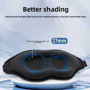 Grenzüberschreitend Bestseller 3D Gewichtete Schlafmaske für Männer und Frauen mit Verdunkelungsdesign zur Ermüdungslinderung und Glasperlenfüllung - Product Image 3