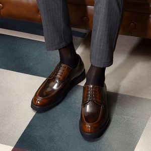 Luxurious Business Oxford Leather Suede Lace-up Dress <b>Shoes</b> <b>Height</b> <b>Increasing</b> Breathable Anti-Slip Formal <b>Shoes</b> for Men Office - Product Image 5