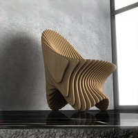 Chaise de loisir en bois paramétrique, confortable, meubles d'art pour la maison, chaise occasionnelle, bureau, salon, villa