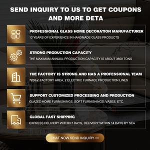 Jarrón de Vidrio de Estilo Natural Moderno de Alta Gama, Decoración para Sala de Estar u Oficina, Jarrón de Vidrio Soplado a Mano - Product Image 4