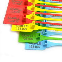 Sceaux de sécurité en plastique US-PS335W avec numéro de série pour la logistique