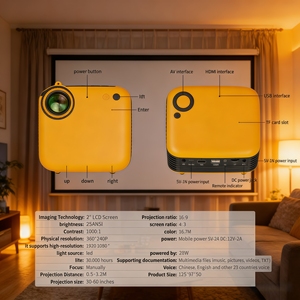 Proyector Portátil A2000 1080P HD LED con Enfoque Automático, Mini Cine en Casa para Contar Historias a los Niños, Altavoces Integrados, 1600 Lúmenes - Product Image 6