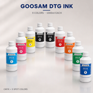 Premium 9 Colors DTG Ink Compatible Bulk Refill for Brother Belt DTG Printer High Quality T-Shirt Wholesale Supply - Product Image 1