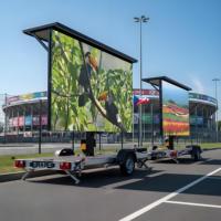 Écrans d'affichage publicitaires portables d'extérieur, panneaux LED solaires à message variable, remorque VMS