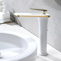 Robinet de lavabo à long corps chaud et froid moderne de qualité supérieure avec vanne en laiton de haute qualité pour salle de bain