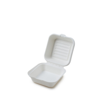 Emballage alimentaire à emporter personnalisé en bagasse de canne à sucre, boîte jetable pour déjeuner, dessert, plateau alimentaire