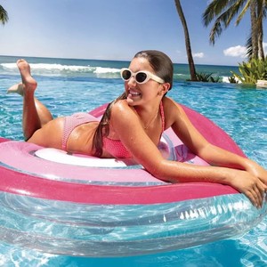 Matelas flottant <span class=keywords><strong>INTEX</strong></span> en PVC en forme de fruit, épais et gonflable, pour adultes, modèle ananas ou cœur, pour la baignade et les loisirs aquatiques - Product Image 3