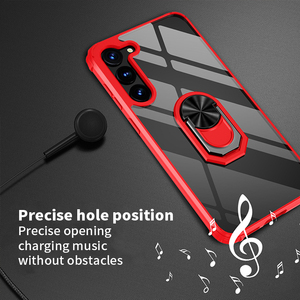 Ốp Lưng Pc Trong Suốt Bảo Vệ Hai Lớp Ốp Lưng Điện Thoại Tpu Mềm Chống Sốc Cho Samsung Galaxy S22 S23 Có Vòng Kim Loại - Product Image 6