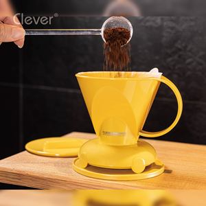 Cafetera de goteo manual trapezoidal amarilla Eastman Tritan, disponible para OEM, para hoteles, motels, B&B y restaurantes - Product Image 2