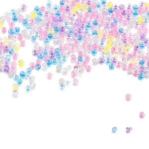 Perles de verre teintées à cœur souple 4mm 3mm 2mm, perles rondes en vrac pour la fabrication de colliers et bracelets DIY - Product Image 4