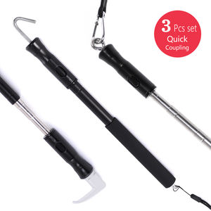 3pcs Crochet de tête de remplacement Perche télescopique en acier inoxydable Accouplement rapide Tige télescopique - Product Image 5