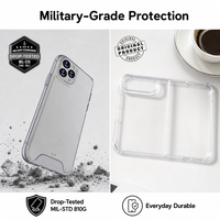 Coque de téléphone transparente pour iPhone 18 DUO, protection hybride 2 en 1 anti-chute, protection de la charnière pliable, antichoc, fine, anti-poussière