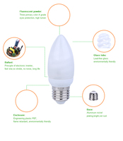 Hochwertige Warmweiße Mini-Lampe 7W CFL Kerzen-Kompaktleuchtstoffröhre