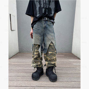 กางเกงยีนส์ขายาวสำหรับผู้ชายกางเกงยีนส์ขายาวแบบขาบาน - Product Image 3