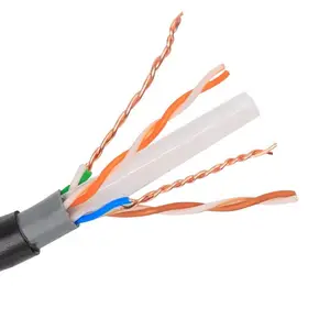 1000FT UTP CAT6OUTDOORネットワークケーブルソリッドUV直接埋設UTPLanネットワーク木製リール