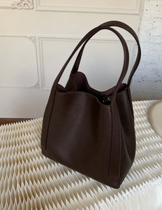 Ginee -2026 Bolso Hobo de Cuero Suave Minimalista Sin Logotipo para Mujer, Bolso Casual Diario con Efecto Arrugado, Bolso de Mano de Gran Capacidad a la Moda - Product Image 1