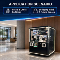 KI-gesteuerter Roboter-Kaffeeautomat Intelligenter Kaffee-Kiosk Automatisierter Espresso- und Latte-Spender für Büro, Einkaufszentrum, Hotel