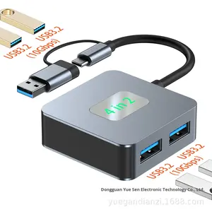 Wfyear USB C HUB 4พอร์ต USB ประเภท C ถึง USB3.2อะแดปเตอร์ตัวแยกฮับ <span class=keywords><strong>Gen2</strong></span> 10Gbps สำหรับ MacBook <span class=keywords><strong>Pro</strong></span> Air <span class=keywords><strong>iPad</strong></span> <span class=keywords><strong>Pro</strong></span> แล็ปท็อปพีซี - Product Image 3