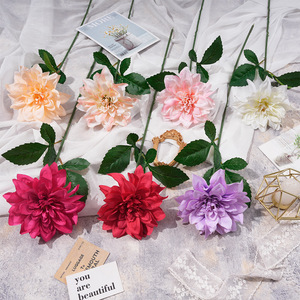<b>Artificial</b> Dahlia <b>Flowers</b> Silk <b>Flower</b> Handmade Wedding Decoration Home Decor Floral <b>Arrangement</b> - Product Image 1