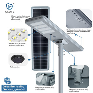 Farolas Solares LED Todo en Uno Personalizadas, IP65 Impermeables, Batería, 190lm/W, Alto Brillo, Garantía de 3 Años - Product Image 2
