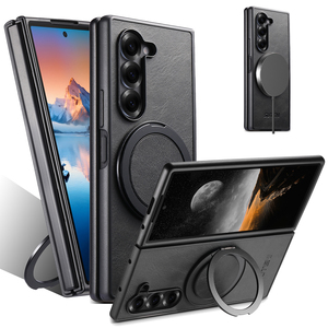 Funda SUTENI para Samsung Z Fold 8 Ultra con Carga Inalámbrica Magnética 360 °   Soporte Giratorio con Hebilla de Cuero Sintético para <span class=keywords><strong>Galaxy</strong></span> Z Fold <span class=keywords><strong>7</strong></span> 6 - Product Image 5