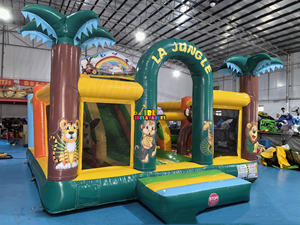 Vendita calda per bambini castello gonfiabile giungla gonfiabile scivolo Combo casa di rimbalzo castello per il noleggio del partito - Product Image 3