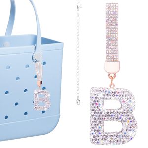 Abalorios de letras del alfabeto con borlas de diamantes para bolsos, compatibles con todos los modelos, para la vuelta al cole y accesorios de Halloween - Product Image 1