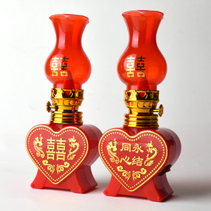 Bougie LED de mariage Xijiale, en plastique rouge en forme de cœur, décoration pour chambre nuptiale - Product Image 2