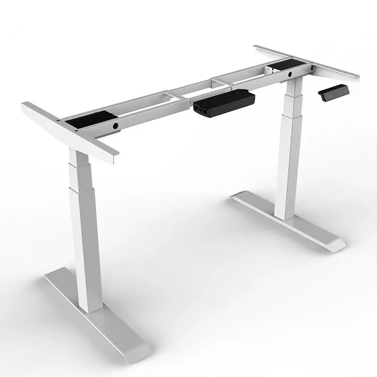 Estructura de mesa eléctrica ajustable en altura, escritorio de pie, con Motor Dual, elevador de 3 etapas