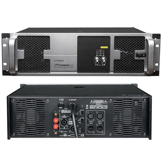 Professional 3U 2CH 1600W DSP Rack Power Amp Professional Audio Amplifier for KTV Club Stage Subwoofer Sound