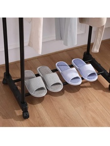 Single Pole Metal Retractable Laundry Drying <b>Racks</b> Portable Rolling Clothes <b>Rack</b> Freestanding Garment <b>Rack</b> with 360° Wheels - Product Image 4