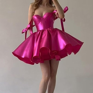 S1877R New Style Tight Tube Top Backless Satin Fashionable Sexy High Quality Gorgeous Evening Dress - Product Image 1