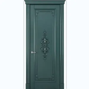MM-004 Veneer Painting Wooden Door With Flower For Living Room Of House