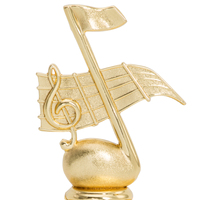 Vente en gros de haute qualité Souvenir cadeau métal musique Note de musique trophée JS41