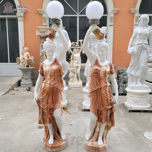 Lampada di <span class=keywords><strong>ferro</strong></span> naturale su misura di lusso della scultura delle donne della lampada della signora della statua per il giardino - Product Image 2