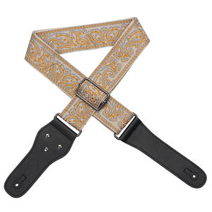 Ensemble de sangle de <span class=keywords><strong>guitare</strong></span> brodée de luxe avec accessoires - Sangle, cravate, <span class=keywords><strong>corde</strong></span>, boucles, médiators - Product Image 1