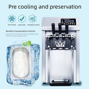 Commercial Free Standing Automatic Mini Desktop Fashionable Soft <b>Ice</b> Cream <b>Maker</b> Machine for Hot Summer - Product Image 6