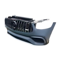 Bumper Plastik Depan/Belakang Berkualitas Tinggi Lengkap dengan Kit Radiator untuk Mercedes-Benz GLC/GLC63 253 AMG-Bolt-On Universal Fitment