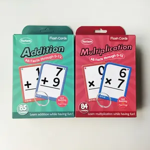 Custom Educational Flash Cards Teaching Cards Math Cards Packing with Box for Children School Students Baby Education