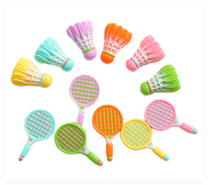 Figurines de sport en résine 3D réalistes pour maison de poupée, raquettes de <span class=keywords><strong>badminton</strong></span>, jouets de sport pour enfants, jouets de bain, figurines de sport à collectionner - Product Image 5