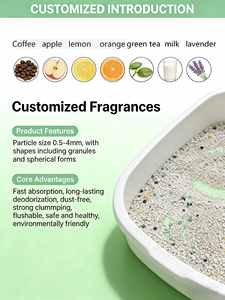 Maßgeschneiderte Bentonit-Katzenstreu mit Verschiedenen Düften Staubarm & Sicher Biologisch Abbaubar Klumpend 10KG Packung - Product Image 2