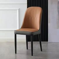 Chaise de cuisine et de restaurant en cuir PU au design moderne à prix avantageux avec pieds en métal pour la vente en gros