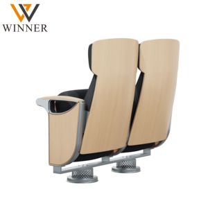 Chaise pliante de théâtre haut de gamme avec tablette d'écriture et pieds en aluminium pour église, école, centre de conférences, salle de concert - Product Image 6