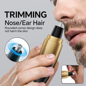 La <span class=keywords><strong>mejor</strong></span> afeitadora de pelo 3 en 1, maquinilla de afeitar de peluquero profesional, <span class=keywords><strong>recortadora</strong></span> de pelo de nariz eléctrica OEM para hombres, Kit de aseo corporal para <span class=keywords><strong>Barba</strong></span>, venta al por mayor - Product Image 5