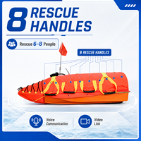 Bateau de sauvetage électrique d'urgence télécommandé avec navigation GPS BeiDou, orange, 2200 lb