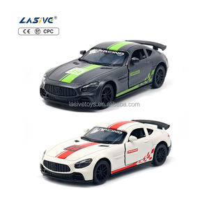 سيارة ألعاب من LASIVE TOYS بمقياس 1:36، نموذج سيارة رياضية مصبوبة من خليط معدني بإصدار حلبة السباق للأطفال، مركبة بسحب خلفي مع أبواب محاكاة قابلة للفتح، سيارة لعبة للأطفال - Product Image 1